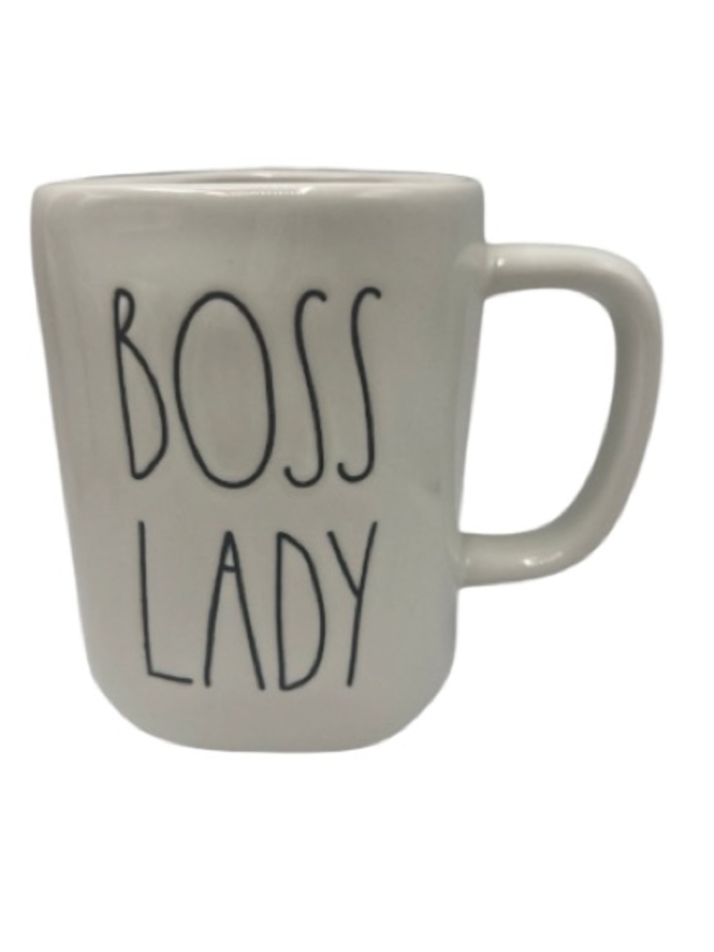 Rae Dunn “BOSS LADY” White Ceramic Mug NWT